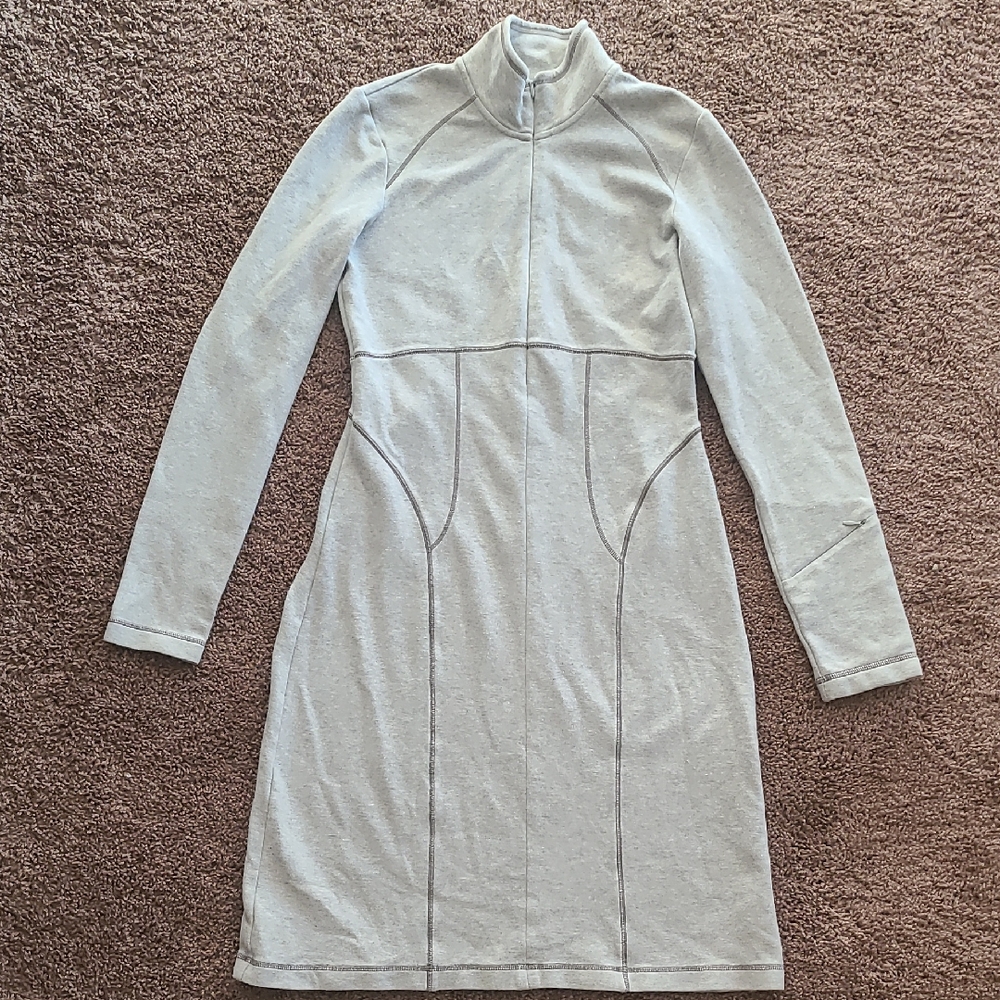 Athleta Light Gray Long Sleeve Dress